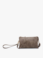 Load image into Gallery viewer, M013 Riley Monogrammable 3 Compartment Crossbody/Wristlet: Saddle