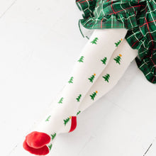Load image into Gallery viewer, Christmas Tree Knit Tights: 6-12 MONTHS