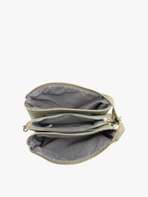 Load image into Gallery viewer, M013 Riley Monogrammable 3 Compartment Crossbody/Wristlet: Saddle