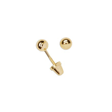 Load image into Gallery viewer, 14K Gold-Plated Ball Stud Earrings for Baby & Kids