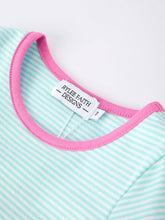 Load image into Gallery viewer, Holiday Fun Set: Striped with Santa Pockets-monogram bundle includes outfit, bow and monogram style pictured.