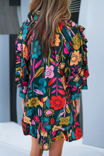 Load image into Gallery viewer, Marjorie Floral Print Puff Sleeve Ruffled Mini Dress