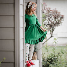 Load image into Gallery viewer, Christmas Tree Knit Tights: 6-12 MONTHS