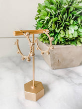 Load image into Gallery viewer, Gold Beaded Ball Hoop Earrings - Southern Statement Jewelry