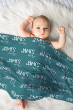 Load image into Gallery viewer, Baby Blanket Set Newborn Baby Swaddle with Hat Personalized : Lavender / Swaddle + Bow + Hat + Sign-Mindy Zietlow only