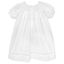 Load image into Gallery viewer, Smocked Daygown with Voile Insert: white Preemie