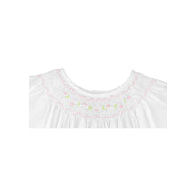 Load image into Gallery viewer, Smocked Daygown with Voile Insert: white Preemie