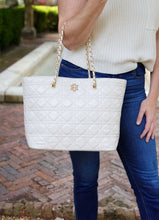 Load image into Gallery viewer, Quentin Quilted Tote IVORY
