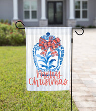 Load image into Gallery viewer, Christmas Garden Flag - Christmas Vase: 12" x 18" - Double-Sided