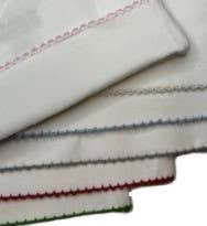 Load image into Gallery viewer, Burp (Picot Trim) Baby Gift, Hospital Gift, Embroidery: White with White trim