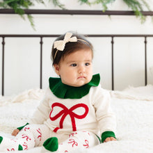 Load image into Gallery viewer, Bow Knit Tights: 6-12 MONTHS