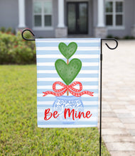 Load image into Gallery viewer, Valentine Garden Flag - Heart Topiary: 12" x 18" - Double-Sided