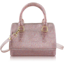 Load image into Gallery viewer, Ruby Multi-Sparkle Jelly Purse: Crystal Heart Edition