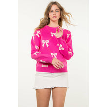 Load image into Gallery viewer, Ribbon Knit Sweater: NAVY wk0282-N