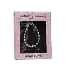 Load image into Gallery viewer, Sterling Silver Baby's 1st Pearls Bracelet Keepsake Gift: Medium 1-5 Years