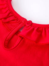 Load image into Gallery viewer, Christmas Smocked Dress with Green Bow and Tree Embroidery