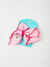 Load image into Gallery viewer, Christmas Santa Claus Pink Bow 4 inch