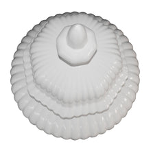 Load image into Gallery viewer, White Porcelain Fluted Decorative Ginger Jar 24"
