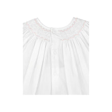 Load image into Gallery viewer, Smocked Daygown with Voile Insert: white Preemie