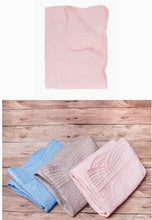 Load image into Gallery viewer, Baby Quilt: solid pink or white with pink trim