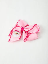 Load image into Gallery viewer, Christmas Santa Claus Pink Bow 4 inch