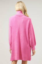 Load image into Gallery viewer, Shawnee Waffle Knit Turtleneck Sweater Dress: Emerald