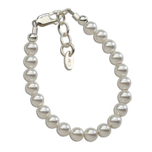 Load image into Gallery viewer, Sterling Silver Baby's 1st Pearls Bracelet Keepsake Gift: Medium 1-5 Years