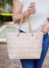 Load image into Gallery viewer, Quentin Quilted Tote NUDE