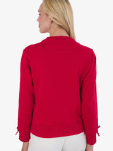 Load image into Gallery viewer, Women's Heart Red Gingham Applique Ruffle Bow Sweatshirt
: Red / Women's XXL