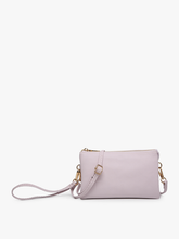 Load image into Gallery viewer, M013 Riley Monogrammable 3 Compartment Crossbody/Wristlet: Saddle