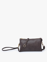 Load image into Gallery viewer, M013 Riley Monogrammable 3 Compartment Crossbody/Wristlet: Saddle