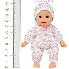 Load image into Gallery viewer, The New York Doll Collection 11" Doll Polka Dots W/ Pacifier: Caucasian