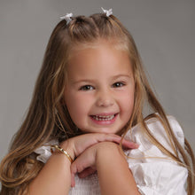 Load image into Gallery viewer, 14K Gold-Plated Etched Baby Bangle for Kids Gift for Girls: Small 0-12m