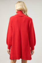 Load image into Gallery viewer, Shawnee Waffle Knit Turtleneck Sweater Dress: Emerald