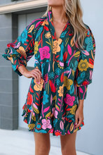 Load image into Gallery viewer, Marjorie Floral Print Puff Sleeve Ruffled Mini Dress