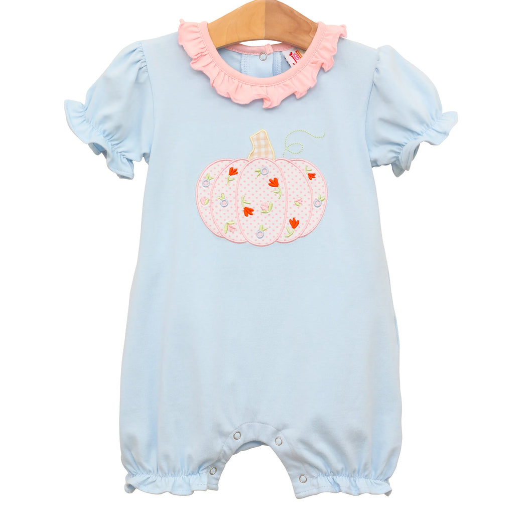 Autumn Pumpkin Ruffle Romper By Jellybean