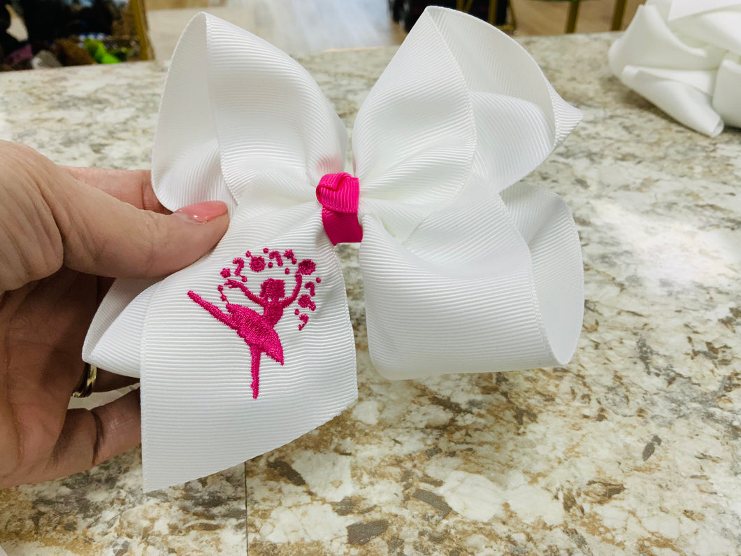 Sugarplum ballerina 5 inch hair bow with detachable headband