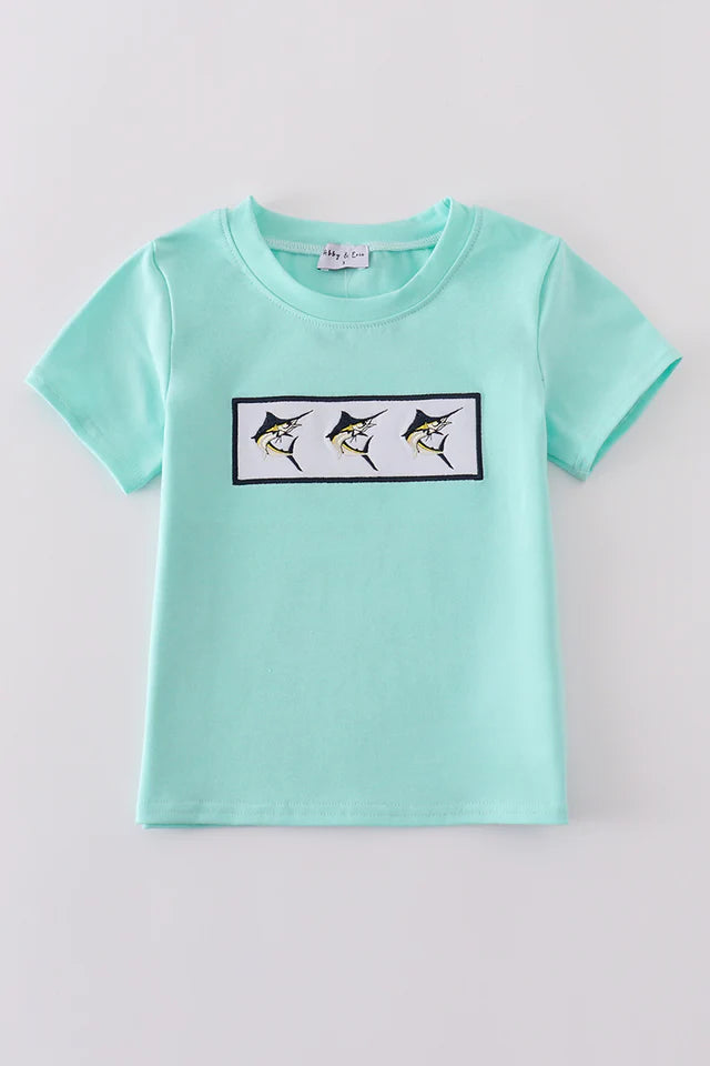 Swordfish boys embroidered shirt