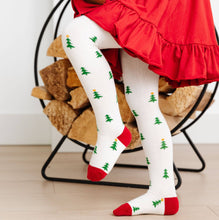 Load image into Gallery viewer, Christmas Tree Knit Tights: 1-2 YEARS
