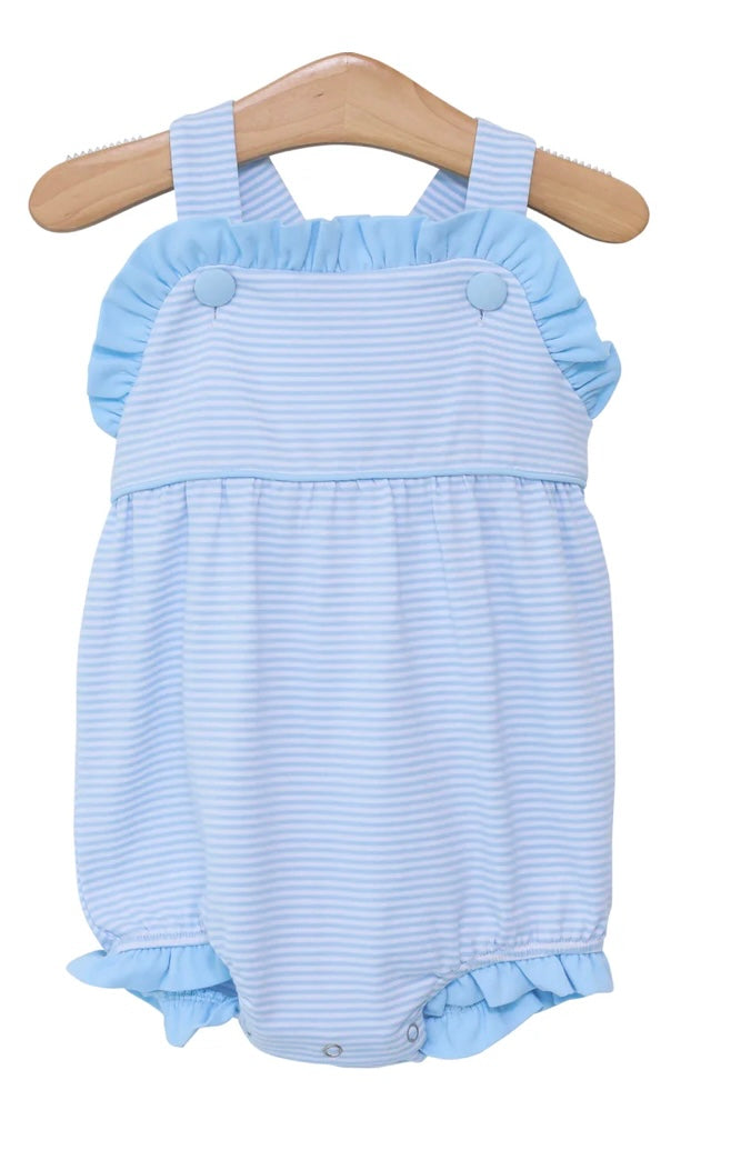 Lucy Sunsuit-light Blue stripe by jellybean