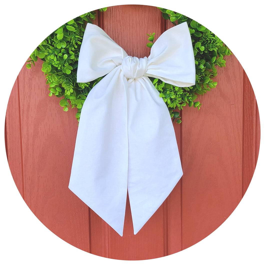 White Linen Sash: White / 74 inch