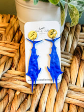 Load image into Gallery viewer, Blue Marlin Drops: Gold Taffeta
