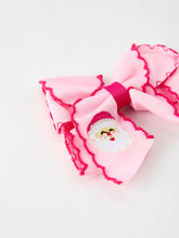 Load image into Gallery viewer, Christmas Santa Claus Pink Bow 4 inch
