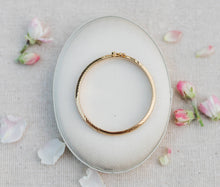 Load image into Gallery viewer, 14K Gold-Plated Etched Baby Bangle for Kids Gift for Girls: Small 0-12m
