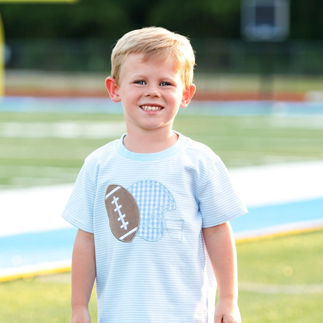Football appliqué T-shirt