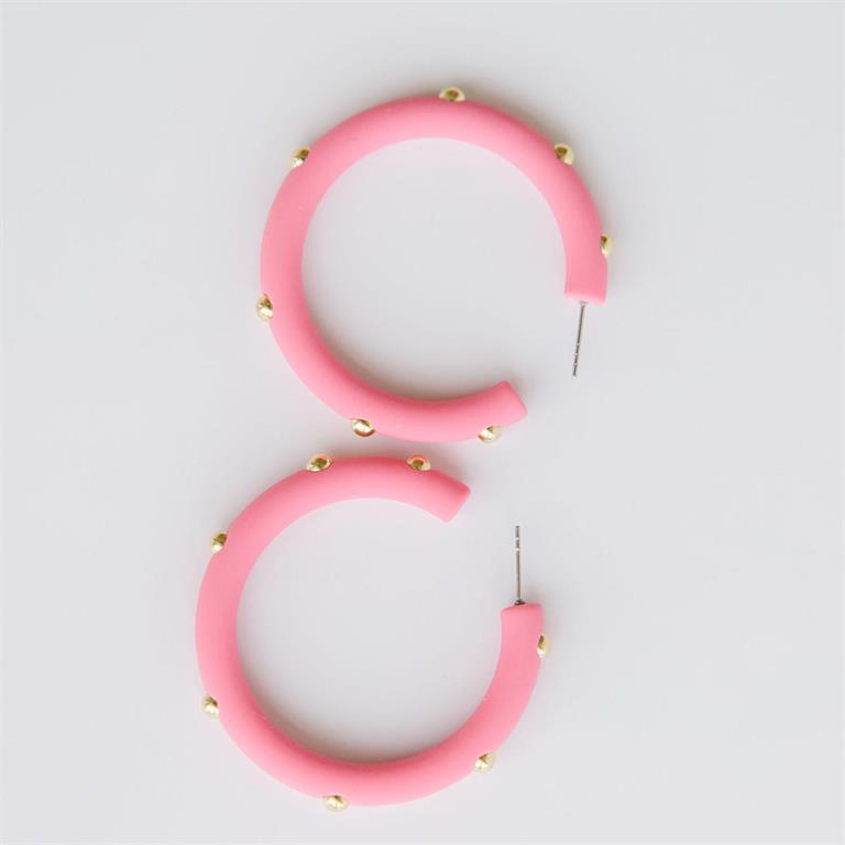 Candace Large Light Pink Hoops