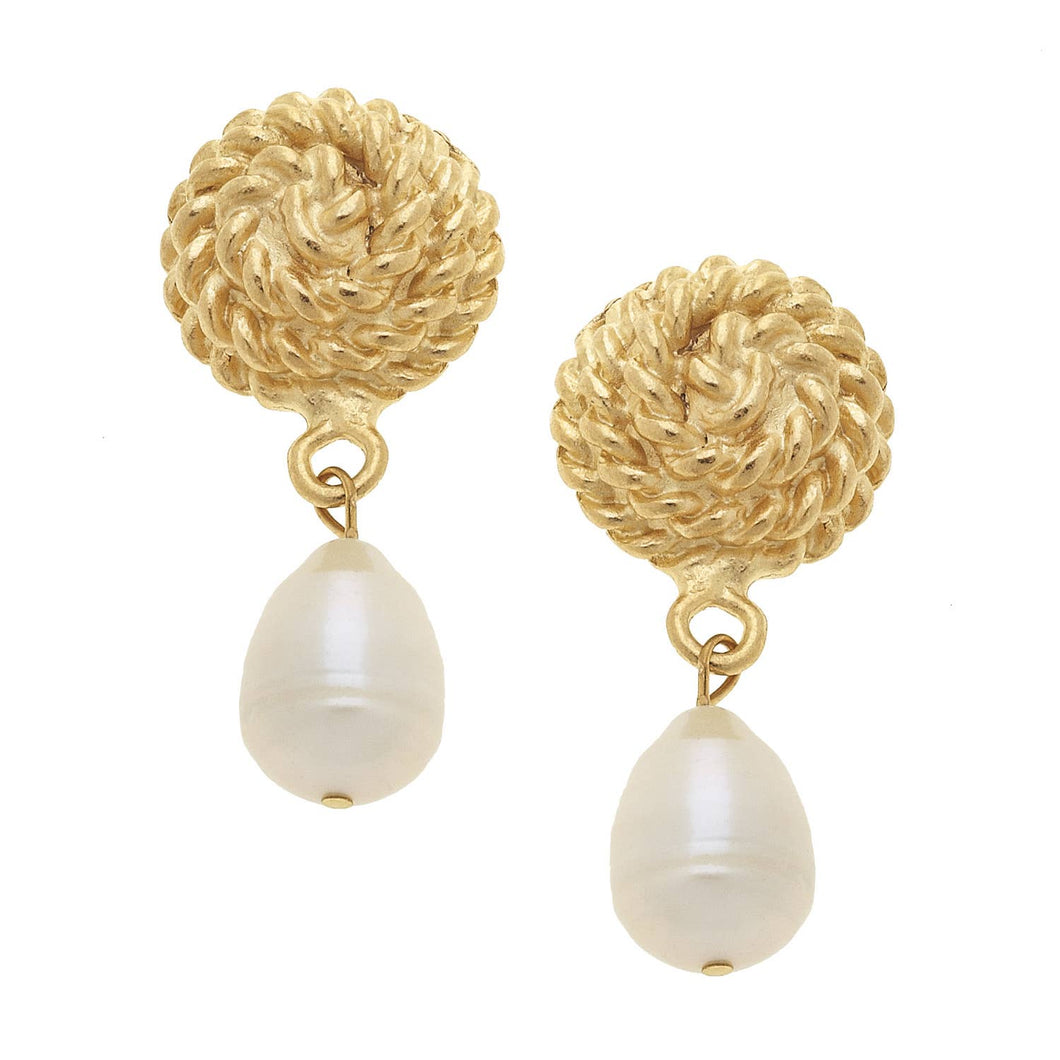 Gold and Pearl Earrings