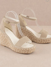 Load image into Gallery viewer, Madrid closed back open toe espadrille wedge
