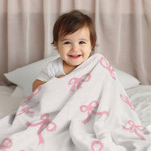Load image into Gallery viewer, Child&#39;s Ribbon Pattern Throw Blanket: RIBBON pre order
