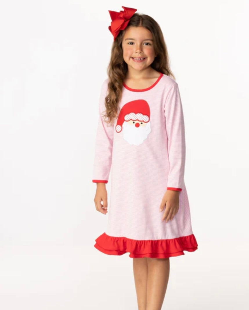 Santa Face appliqué light skin gown